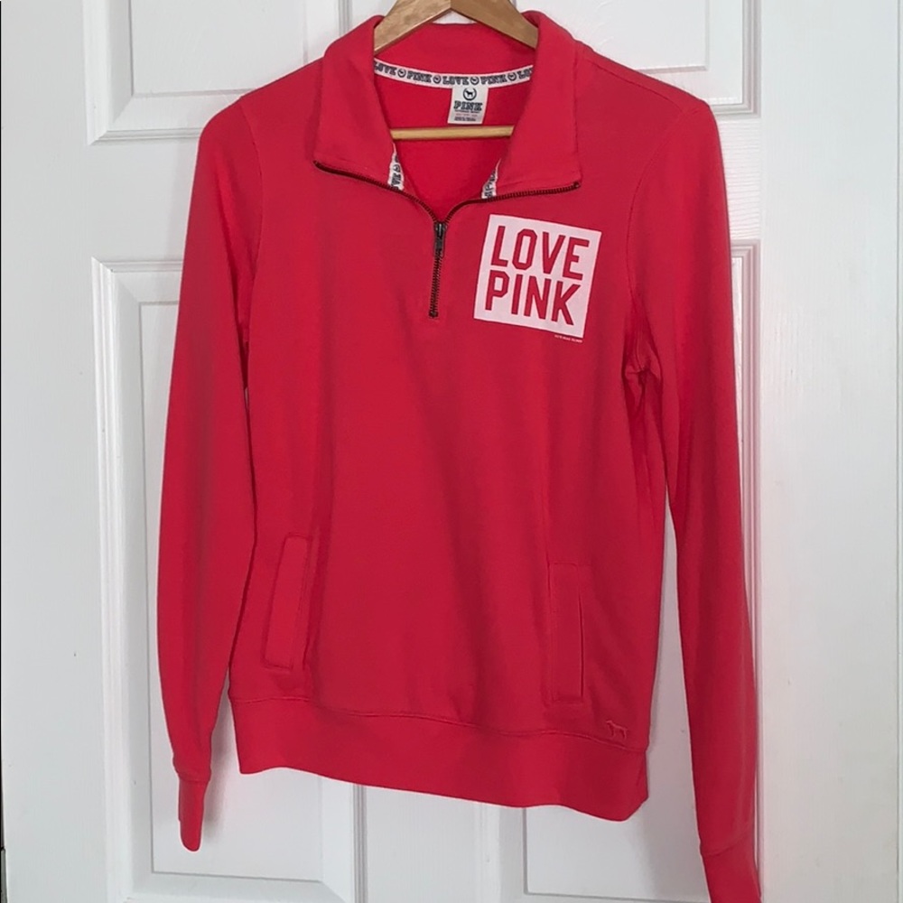 Victoria’s Secret Pink Red Quarter Zip